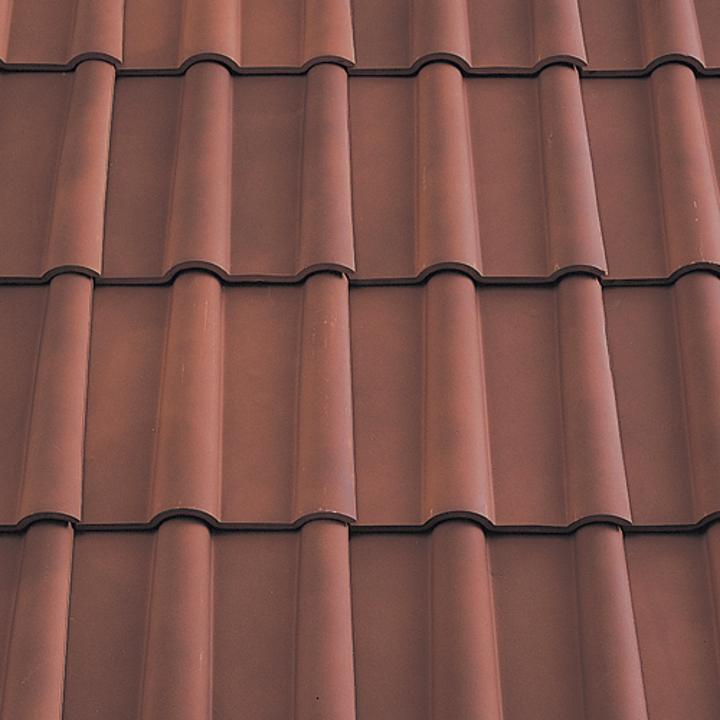 Double roman clay roof tiles